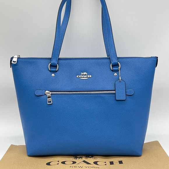 coach gallery tote blue
